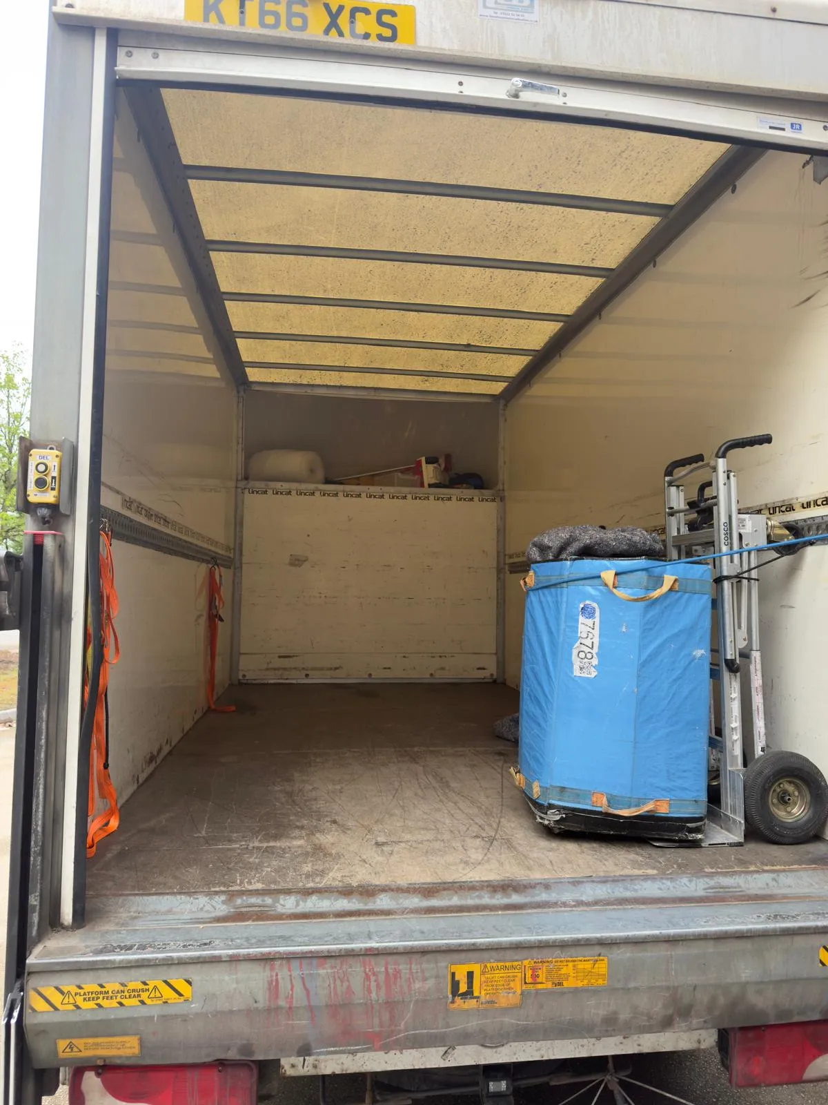 A removal van ready for a smaller local load